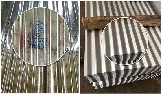 0.35mm 0.4mm 0.45mm espesor regular espangular hoja de techo galvanizado duro completo para la construcción de edificios