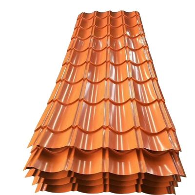 600-1100 mm de ancho de color revestido de metal de cubierta corrugada con la resistencia de la placa de acero y PPGI galvanizado