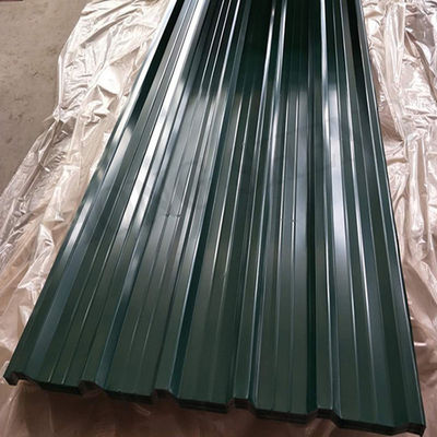 DX53D Grade Roof Top Design Prepintado Galvanizado PPGI RAL 6024 Trafico de color verde cubierto de la hoja de techo para el techo