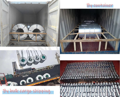 Certificado GS AZ30-250 bobina de acero galvalume sumergida en caliente para láminas de techo GL bobina de acero galvalume con un poco de aceite