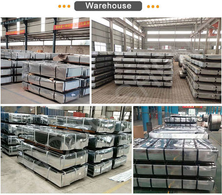 Cobre de zinc sumergido en caliente A653 Z40 Z275 DX51d 0,45 mm de espesor Placa de techo galvanizado Gi para procesamiento de perforación de servicio