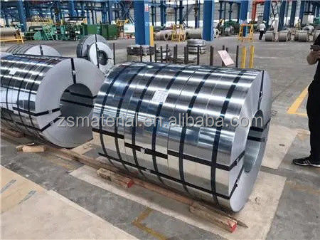 Desenrollamiento de bobinas de acero galvanizado SGCC DX51D con superficie engrasada y servicio de procesamiento en espesor de 2,5 mm, 2,8 mm y 3,0 mm