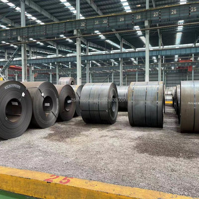 Material de construcción baja en carbono A36 hierro negro ASTM HRC Q195 Q235B acero al carbono laminado en caliente bobina superficial opaca Ancho de acabado 1501-2000MM