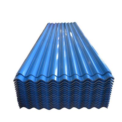 0.47 mm Hojas de techo galvanizadas Hojas de techo corrugadas de colores Ancho a petición Muestra