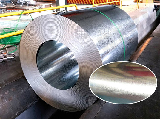 JIS Standard Big Spangle Galvanized Steel Coil Z275 con un grosor de 0,35 mm y un peso de bobina de 3-8 toneladas