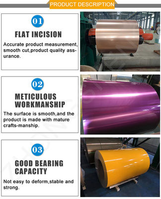 Prime 1100 3003 Bobina de aluminio recubierta de color PVDF de madera de piedra con tolerancia ± 1% y color personalizado