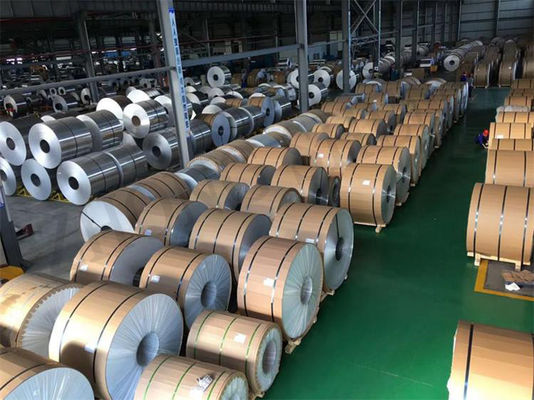 Servicio de procesamiento de perforación bobina de aluminio primaria mediano dura 0,12 mm 0,15 mm 0,18 mm espesor para Q195 Q235 5005 5052 3003
