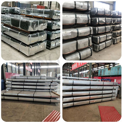 Hoja de techo de zinc corrugado de 8 pies para edificios recubrimiento de primeras 8-30/5-30um Servicio de flexión incluido