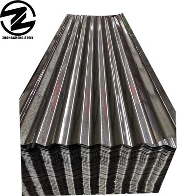 0.6mm 0.8mm 1.2mm Z80g Z100g Gi Hoja de acero recubierta de zinc Industria de la construcción Hoja de techo corrugado de acero galvanizado