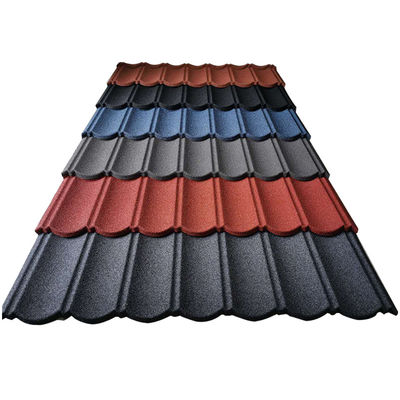 Estilo de diseño moderno colorido de piedra revestido de metal de la cubierta de la hoja a prueba de viento ventaja duradero y resistente a las condiciones climáticas