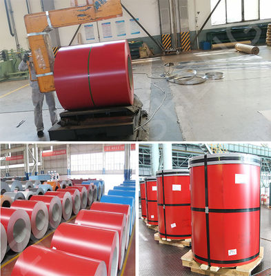 0.12-1mm espesor PE duro completo PVDF color revestido de zinc Roll de hierro prepintado de acero galvanizado bobina PPGI para la hoja de techo