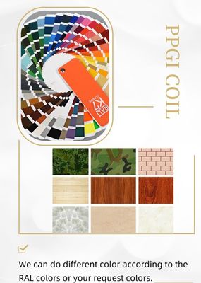 PPGI Código de color blanco Prepintado bobina de acero galvanizado 0,4 mm PPGI en bobinas de acero color revestido de acero con alta durabilidad
