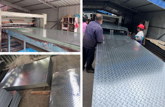 ASTM 600MM 800MM Ancho Placa de grado A36 Placa de acero galvanizado a cuadros para placas de buques