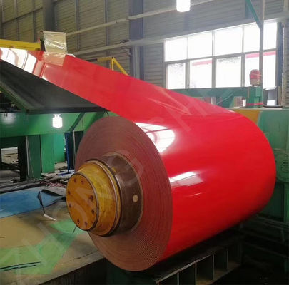 Patrón de hierba espanguesa regular PPGI PPGI bobina de acero galvanizado Prepintura bobina de acero recubierta de color con peso de bobina de 3-5 toneladas