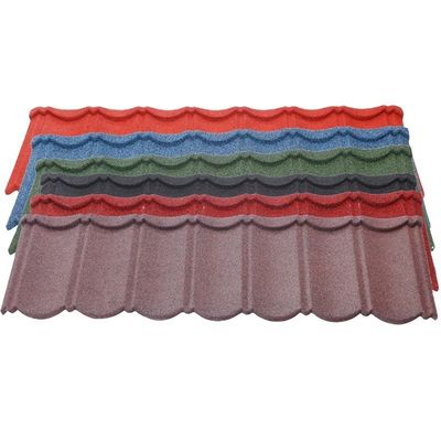 Materiales para techos de construcción Tecnología alemana Colores de piedra revestido de metal Tejas para techos de acero de alta calidad aislados