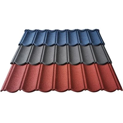 Materiales para techos de construcción Tecnología alemana Colores de piedra revestido de metal Tejas para techos de acero de alta calidad aislados