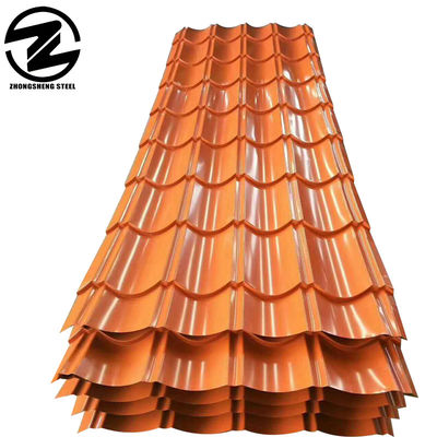 Techo de chapa verde de metal PPGI chapa de acero galvanizado de metal chapa de techo de ladrillo chapa de techo de acero rojo con tolerancia de ± 1%