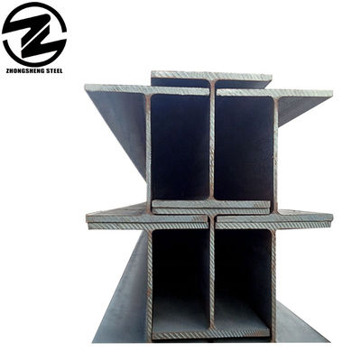 Estrutura no aleación I viga Ss400 ASTM A36 I sección laminada en caliente de carbono ligero negro de acero galvanizado I viga para perforar