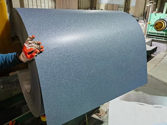 Z121-Z180 Revestimiento de bobinas de acero recubiertas de color de 0,12-1,2 mm de espesor con acabado de superficie arrugada en relieve y certificado ISO
