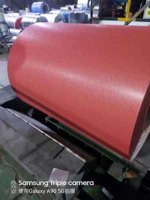 Z121-Z180 Revestimiento de bobinas de acero recubiertas de color de 0,12-1,2 mm de espesor con acabado de superficie arrugada en relieve y certificado ISO