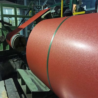 Z121-Z180 Revestimiento de bobinas de acero recubiertas de color de 0,12-1,2 mm de espesor con acabado de superficie arrugada en relieve y certificado ISO