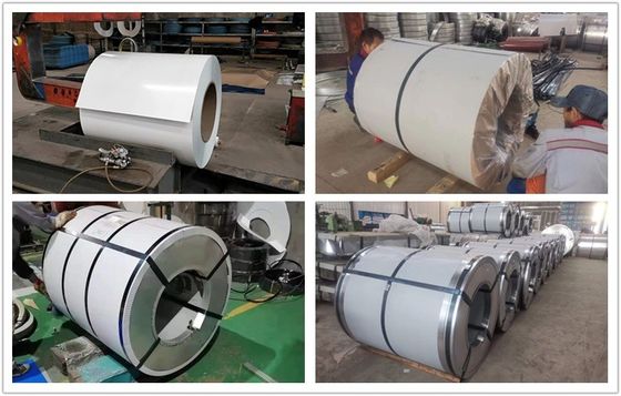 Personalizable 0,4 mm Color blanco recubierto ral 9016 Prepintado bobinas galvanizadas De Acero ppgi ppgl bobina de acero Dentro de 7 días