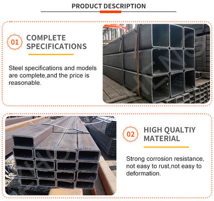Servicio de procesamiento de perforación 6m longitud 38x38 3x3 tubo cuadrado y 5x8 tubo de acero rectangular para facturación por peso real