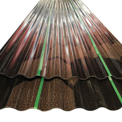 CRC Materia prima baja de importación y RAL 9047 Altura estándar de acero Trapezoide de metal colorido de la hoja de techo para la inspección