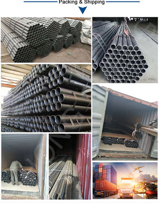 Sección redonda Forma 18 pulgadas API 5L 6 metros de longitud de tubería de acero al carbono para la construcción tubo fluido SCH 40