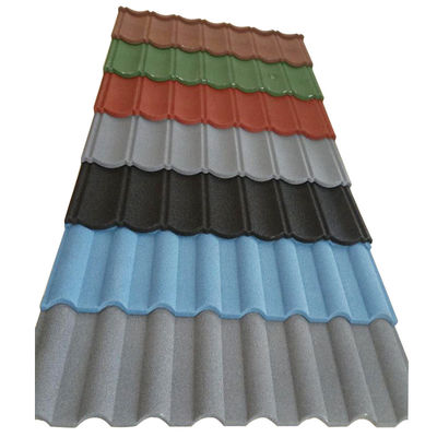 Material de PVC y 2,7 kg/pcs de peso azules de piedra anti-desvanecimiento revestido de techo de metal con alta durabilidad