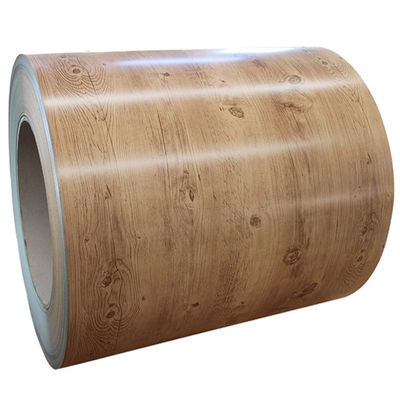 Descolar bobina de acero recubierta de color de madera DX51D PPGI Tolerancia de placa ± 1% y servicio de procesamiento para descolar