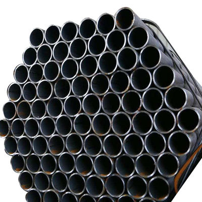 Tipo Q235B SABS Certificado 6 metros redondo ERW tubo de acero al carbono negro para la venta directa de tuberías soldadas