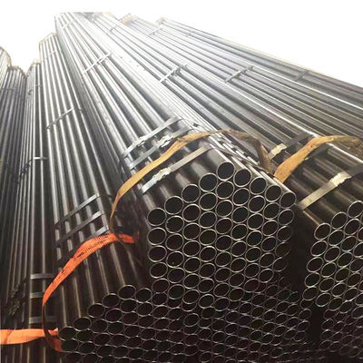 Tipo Q235B SABS Certificado 6 metros redondo ERW tubo de acero al carbono negro para la venta directa de tuberías soldadas