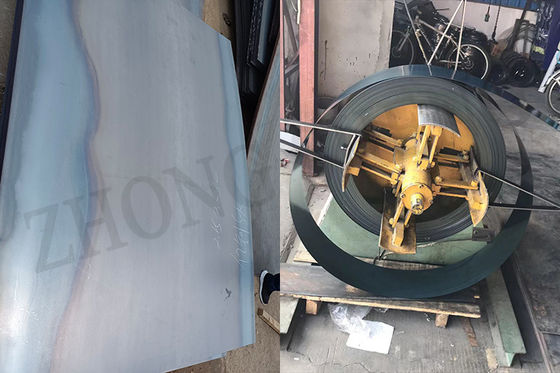 Envase de acero al carbono laminado en caliente de 6 mm de ancho 2000 mm S235JR con superficie revestida galvanizada y estándar AISI