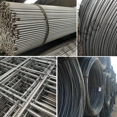 Rebarras de acero ASTM A615 Grado 60 Ss400 S355 Hrb335 Hrb400 Hrb500 Varilla de hierro laminada en caliente deformación para la construcción de edificios