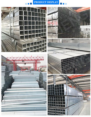 50x100 mm 1,8 mm de espesor Rectángulo Gi Tubo galvanizado hueco con embalaje impermeable garantizado y tolerancia ± 1%
