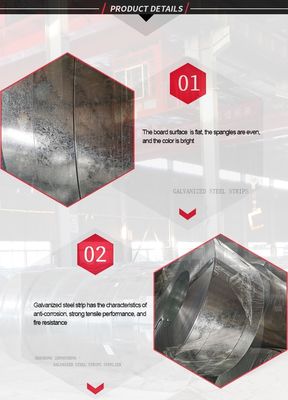 8mm-1500mm Ancho Prime Q235B Franja de acero galvanizado 0.2-1.0mm espesor con certificado RoHS