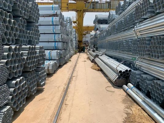 Forma de sección redonda ASTM A106 Sch 40 ERW GI Tubo de acero galvanizado con tolerancia ± 1%