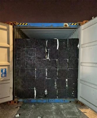 Tubo de acero al carbono laminado en caliente de sección hueca cuadrada, soldado, tubo de acero rectangular galvanizado con servicio de construcción