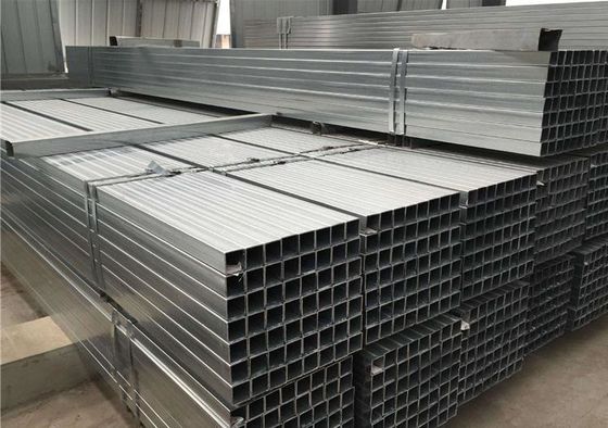 Tubo de acero al carbono laminado en caliente de sección hueca cuadrada, soldado, tubo de acero rectangular galvanizado con servicio de construcción