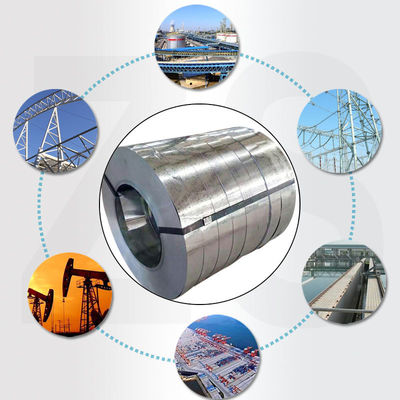 Pasado de piel Sí 180 mm bobina de cinta de acero galvanizado con recubrimiento Z121-Z180 y 65mn