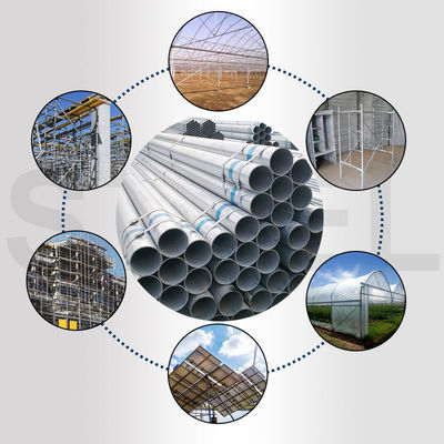 Hermanos BS 40 mm Diámetro de acero galvanizado caliente Tubo redondo CRC Tubo estructural 6m longitud ERW Tecnología laminada en caliente