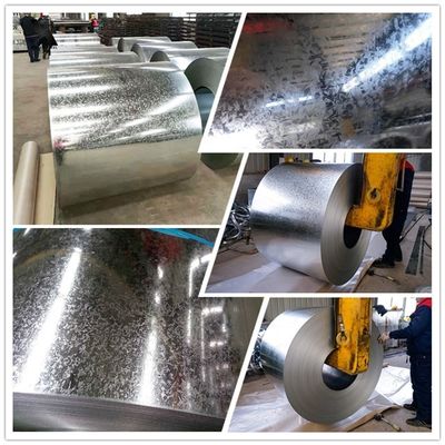 Peso de la bobina 3-8 toneladas Dureza media dura 22 calibres Gran flor CGCC bobina de acero galvanizado por sumersión en caliente