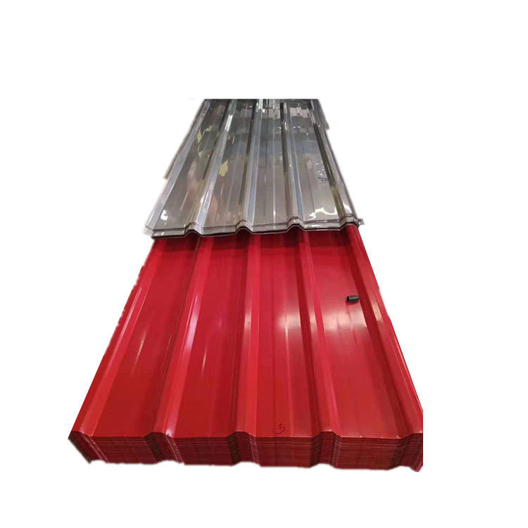 1800-2000mm longitud Full Hard 0.55mm galvanizado corrugado de hierro de color revestido de la cubierta de la hoja con el pleno