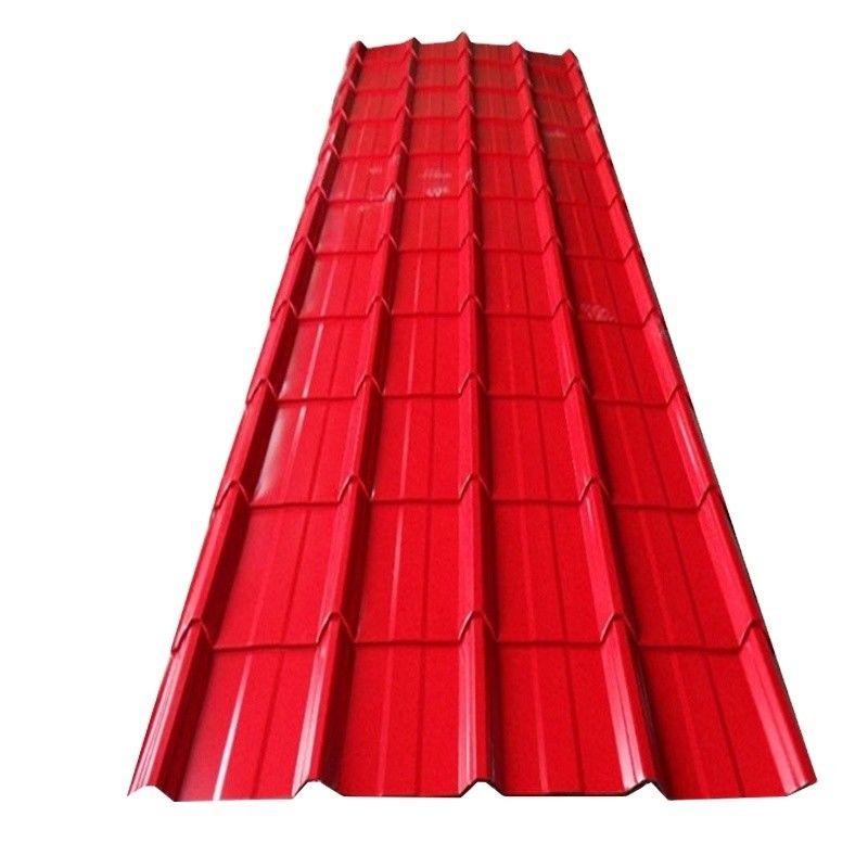 Superficie dura media de 0,5 mm de espesor Hojas de techo PPGI en RAL 8004 y RAL 8001 Acero galvanizado recubierto de color para necesidades de techado