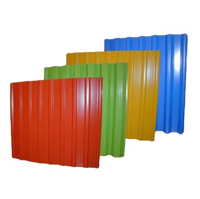 Muestra de hojas de techo de aluminio validadas corrugadas prepintadas de acero galvánico galvanizado