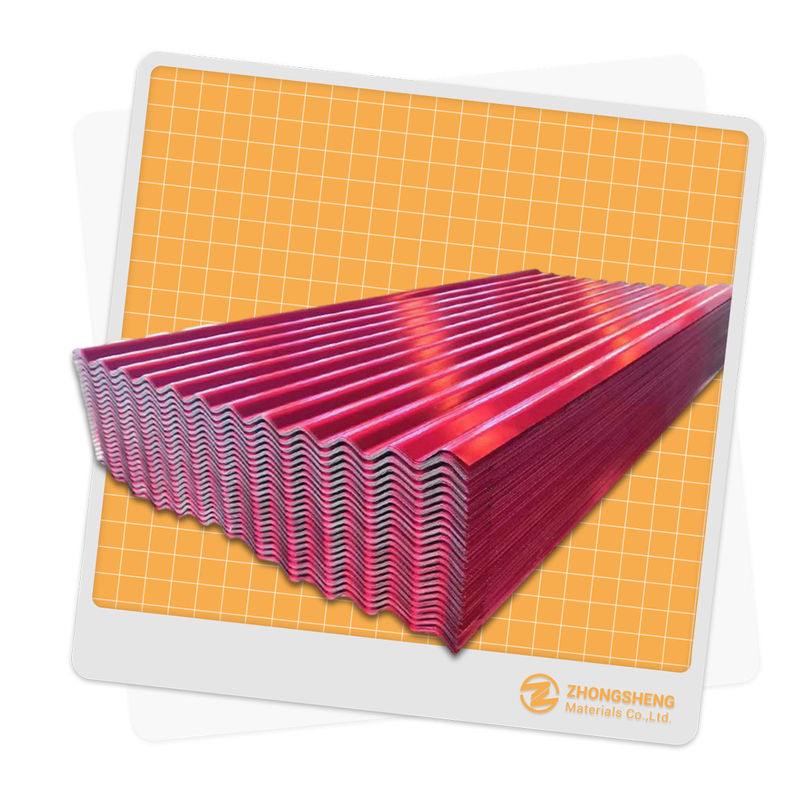 0.25mm espesor Trapezoide color de acero de la cubierta de la hoja en BS estándar para la industria de la construcción