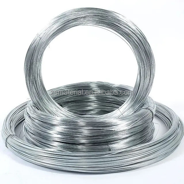 ASTM estándar 0,7 mm alambre galvanizado para la unión de alambre de acero de bajo carbono alambre de hierro en plata brillante