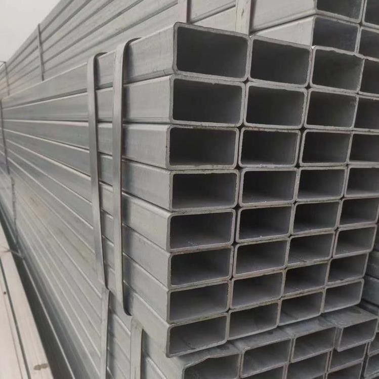 Tubo de acero al carbono laminado en caliente de sección hueca cuadrada, soldado, tubo de acero rectangular galvanizado con servicio de construcción